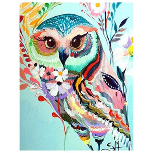 Floral Owl - DIY Diamond Painting