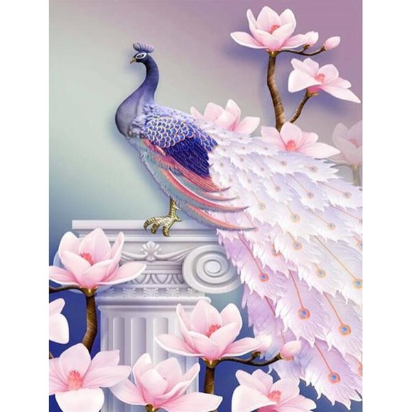 Pastel Color Peacock - DIY Diamond Painting