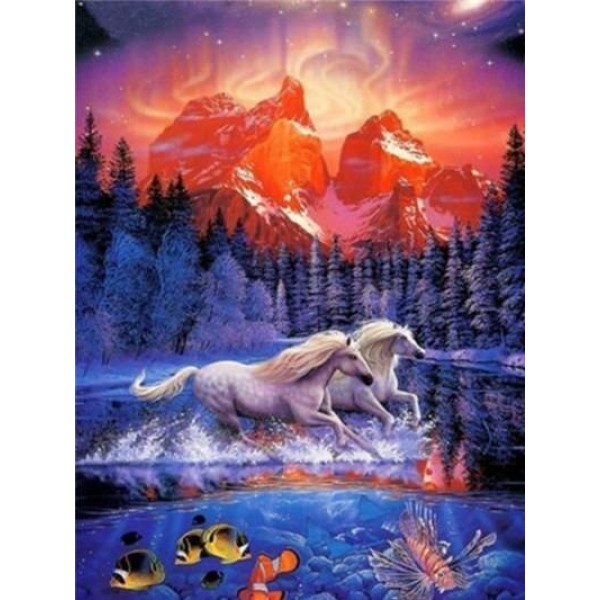 Horse with a Forest View - DIY Diamond Painting