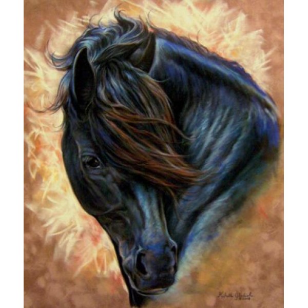 Lucky Black Horse - DIY Diamond Painting