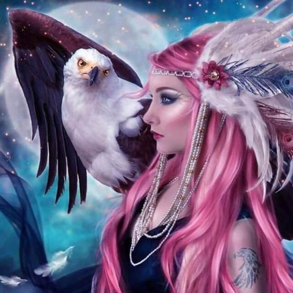 Eagle and a Girl - DIY Diamond Painting