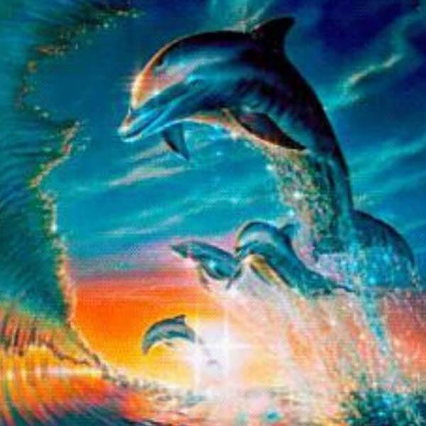 Dolphins in Waves - DIY Diamond Painting
