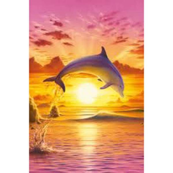 Dolphin in a sunset - DIY Diamond Painting