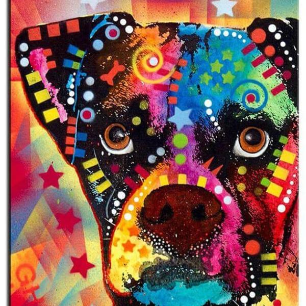 Abstract Colorful Dog - DIY Diamond  Painting
