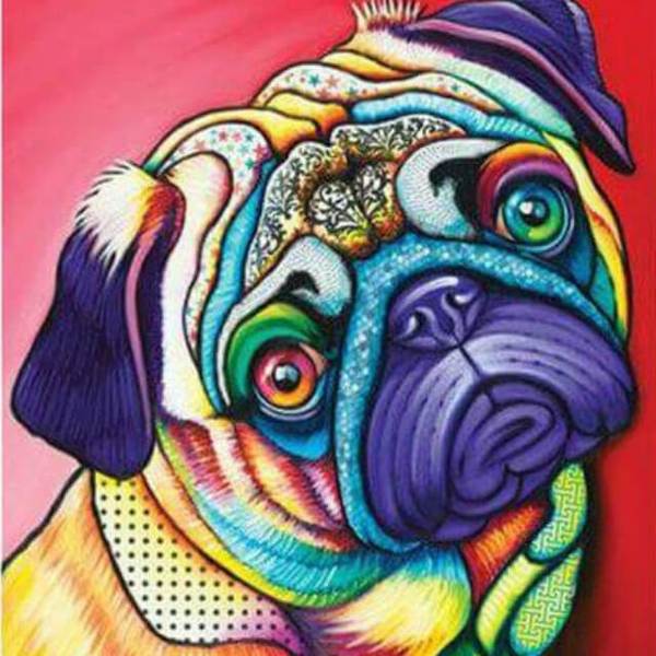 Dog Pop Art  #12- DIY Diamond Painting