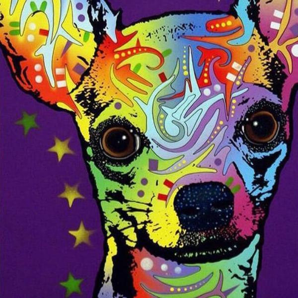 Colourful Dog - DIY Diamond  Painting