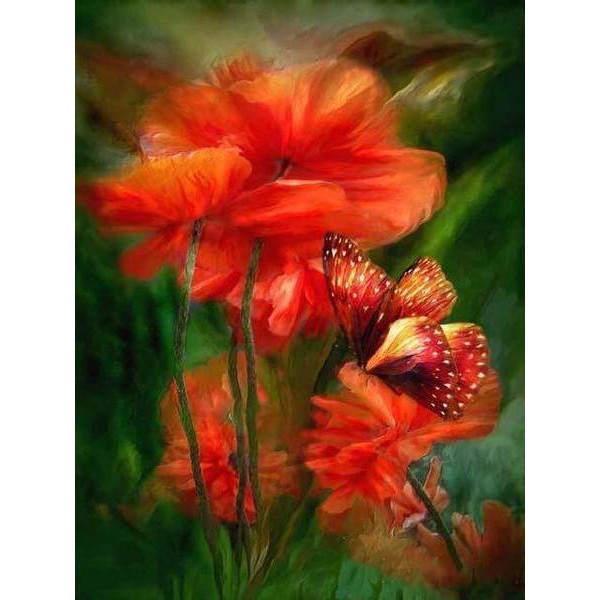 Glowing Iris flowers #3 - DIY Diamond Painting