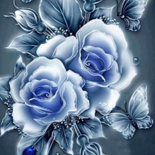 Blue Rose - DIY Diamond Painting