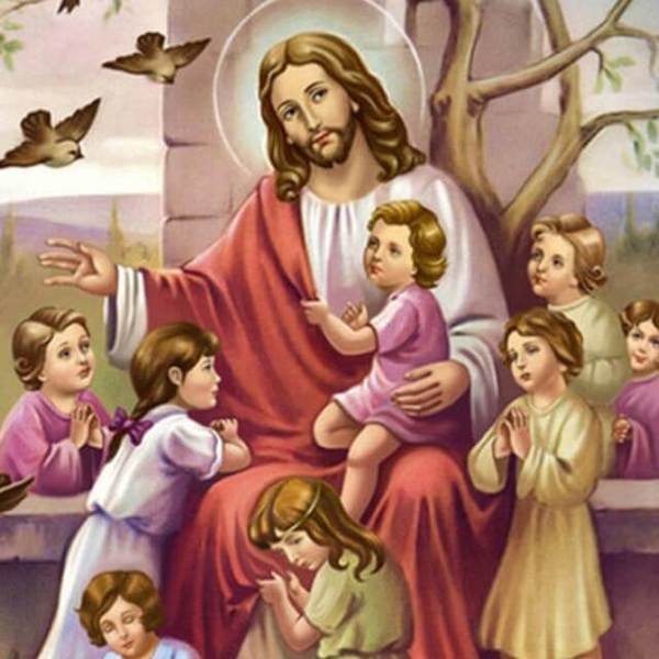 Jesus Christ with Children - DIY Diamond Painting