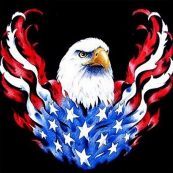 Eagle with US Flag Wings - DIY Diamond Painting