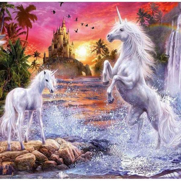 Two Unicorns - DIY Diamond Painting