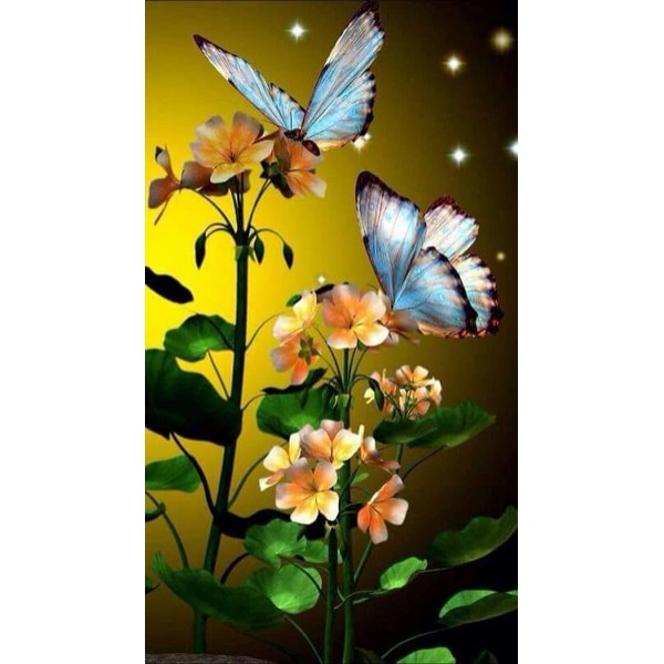 Butterfly with sparkles - DIY Diamond Painting