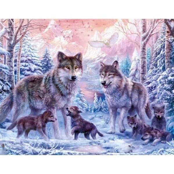 Wolf Family - DIY Diamond  Painting