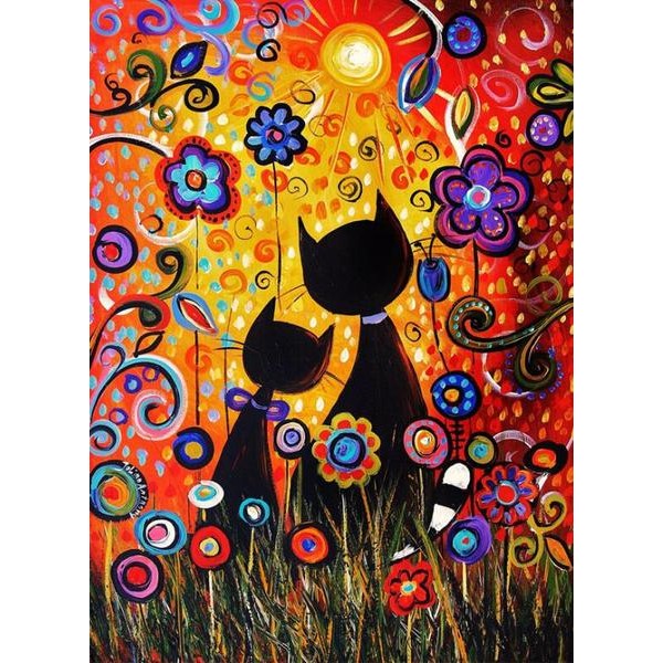 Lovely Cats Cartoon - DIY Diamond Painting