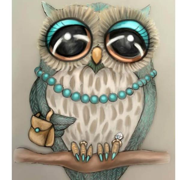 Fancy Owl - DIY Diamond  Painting